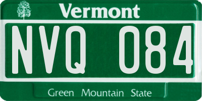 VT license plate NVQ084