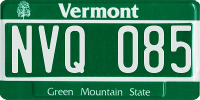 VT license plate NVQ085