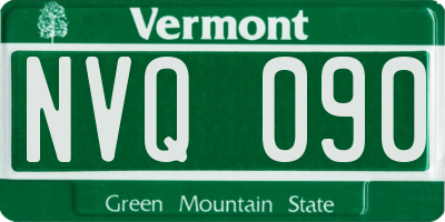VT license plate NVQ090