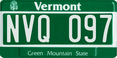 VT license plate NVQ097