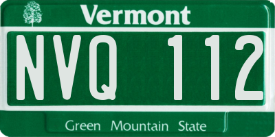 VT license plate NVQ112