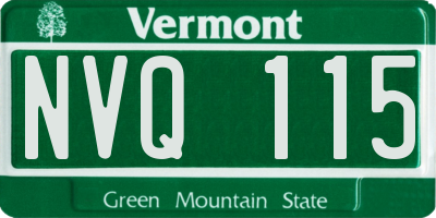 VT license plate NVQ115