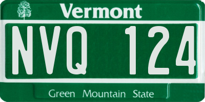 VT license plate NVQ124