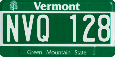 VT license plate NVQ128