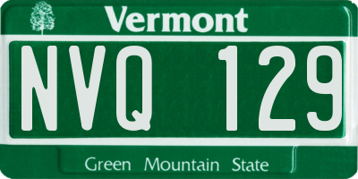 VT license plate NVQ129