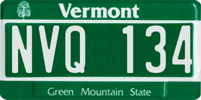 VT license plate NVQ134