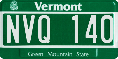 VT license plate NVQ140