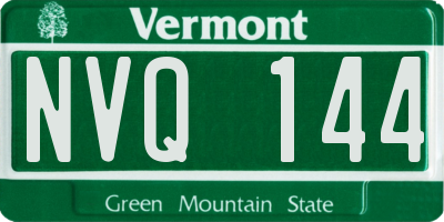 VT license plate NVQ144