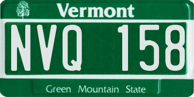 VT license plate NVQ158