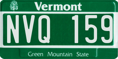 VT license plate NVQ159