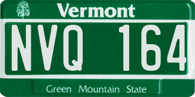 VT license plate NVQ164