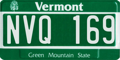 VT license plate NVQ169