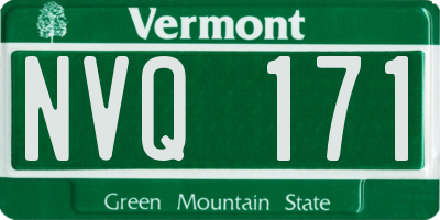 VT license plate NVQ171