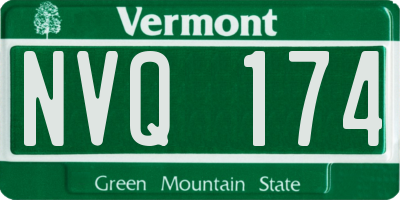 VT license plate NVQ174