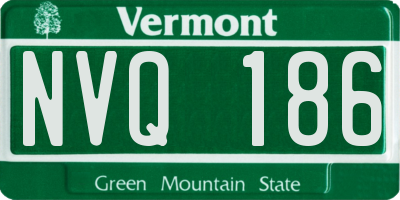 VT license plate NVQ186