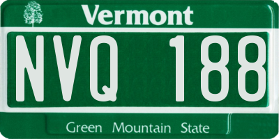 VT license plate NVQ188