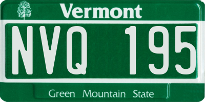 VT license plate NVQ195