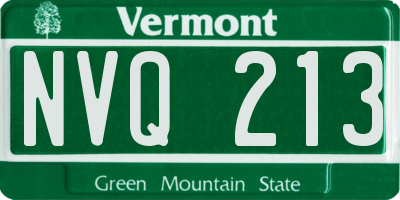 VT license plate NVQ213
