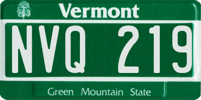 VT license plate NVQ219
