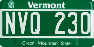 VT license plate NVQ230