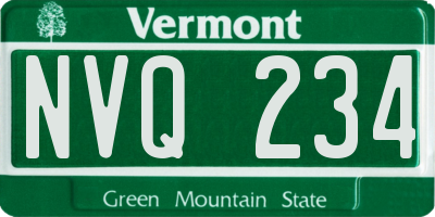 VT license plate NVQ234