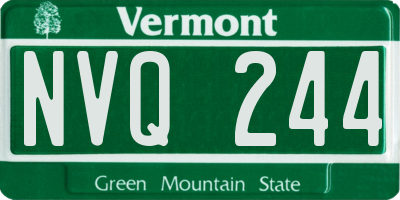 VT license plate NVQ244