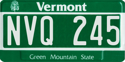 VT license plate NVQ245