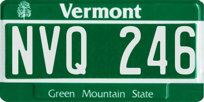 VT license plate NVQ246
