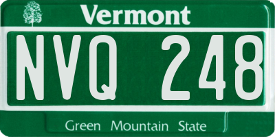 VT license plate NVQ248