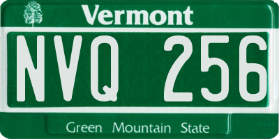 VT license plate NVQ256