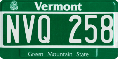 VT license plate NVQ258