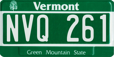 VT license plate NVQ261