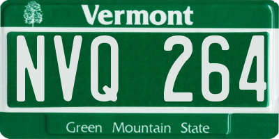 VT license plate NVQ264