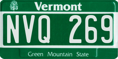 VT license plate NVQ269