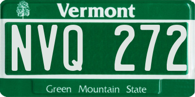 VT license plate NVQ272