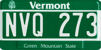 VT license plate NVQ273