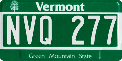 VT license plate NVQ277