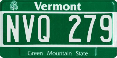VT license plate NVQ279