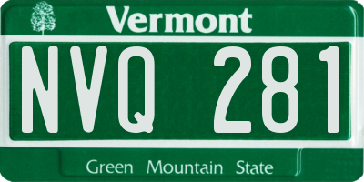 VT license plate NVQ281