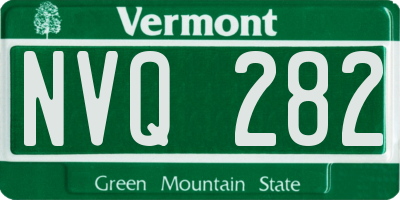 VT license plate NVQ282