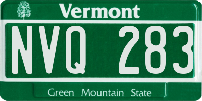 VT license plate NVQ283