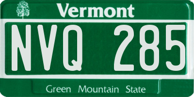 VT license plate NVQ285