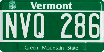 VT license plate NVQ286