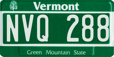 VT license plate NVQ288