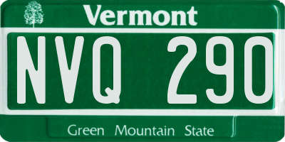 VT license plate NVQ290