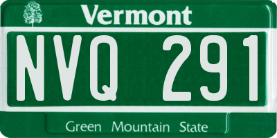 VT license plate NVQ291