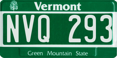 VT license plate NVQ293
