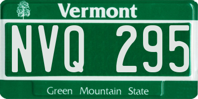 VT license plate NVQ295