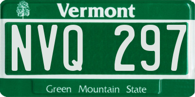 VT license plate NVQ297