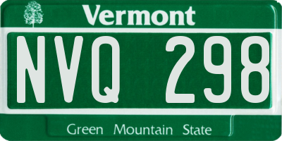 VT license plate NVQ298